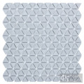 Grey Triangle Glass Mosaic Floor Tile